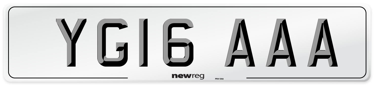 YG16 AAA Number Plate from New Reg